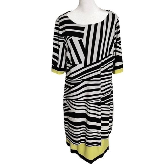 Madison Leigh (Madisonleigh) Striped Dress With Lining (Sz 16) - Picture 1 of 12